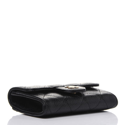 Chanel Caviar Quilted Flap Card Holder Wallet Black 4 of 12