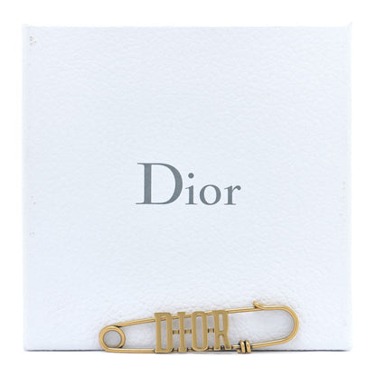 Christian Dior Logo Brooch Gold 4 of 4