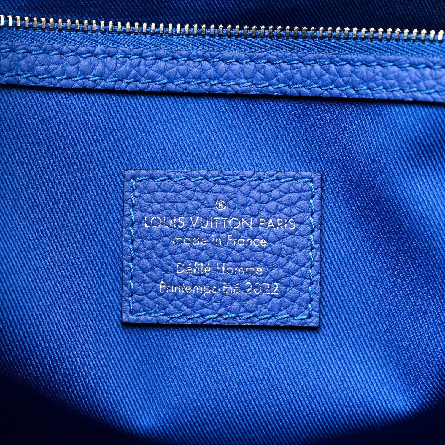 Louis Vuitton Taurillon Illusion Keepall Bandouliere 50 Bleu Vert 5 of 8