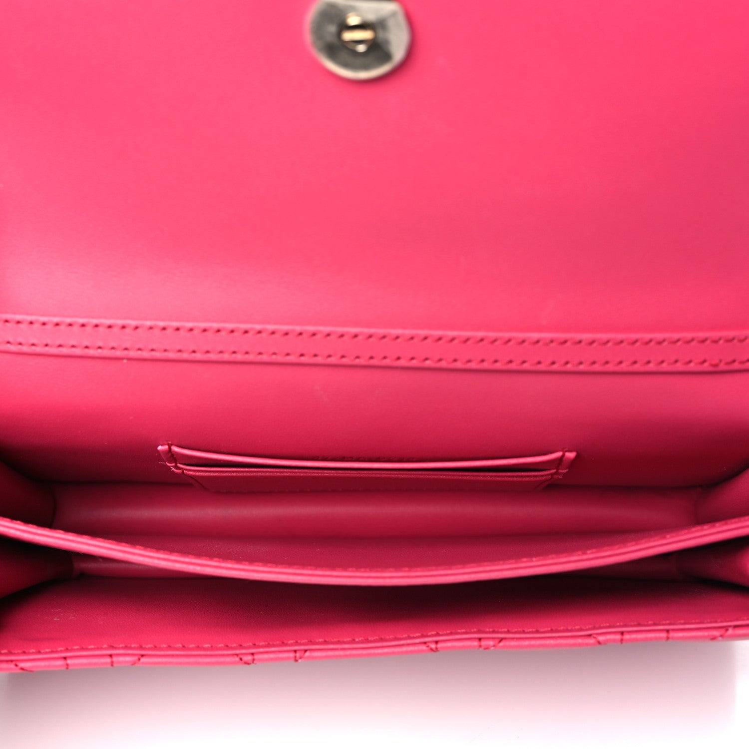 Christian Dior Lambskin Cannage Mini My Dior Top Handle Clutch Dark Pink 5 of 11