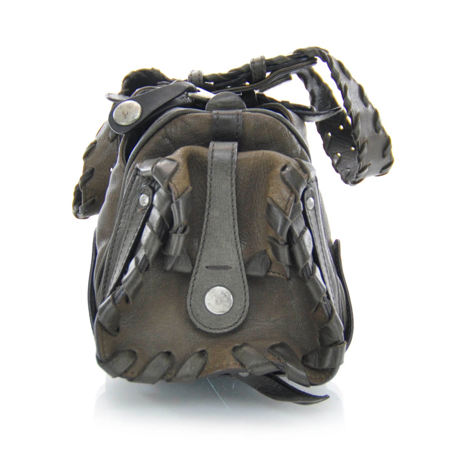 Calfskin Silverado Shoulder Bag Grey