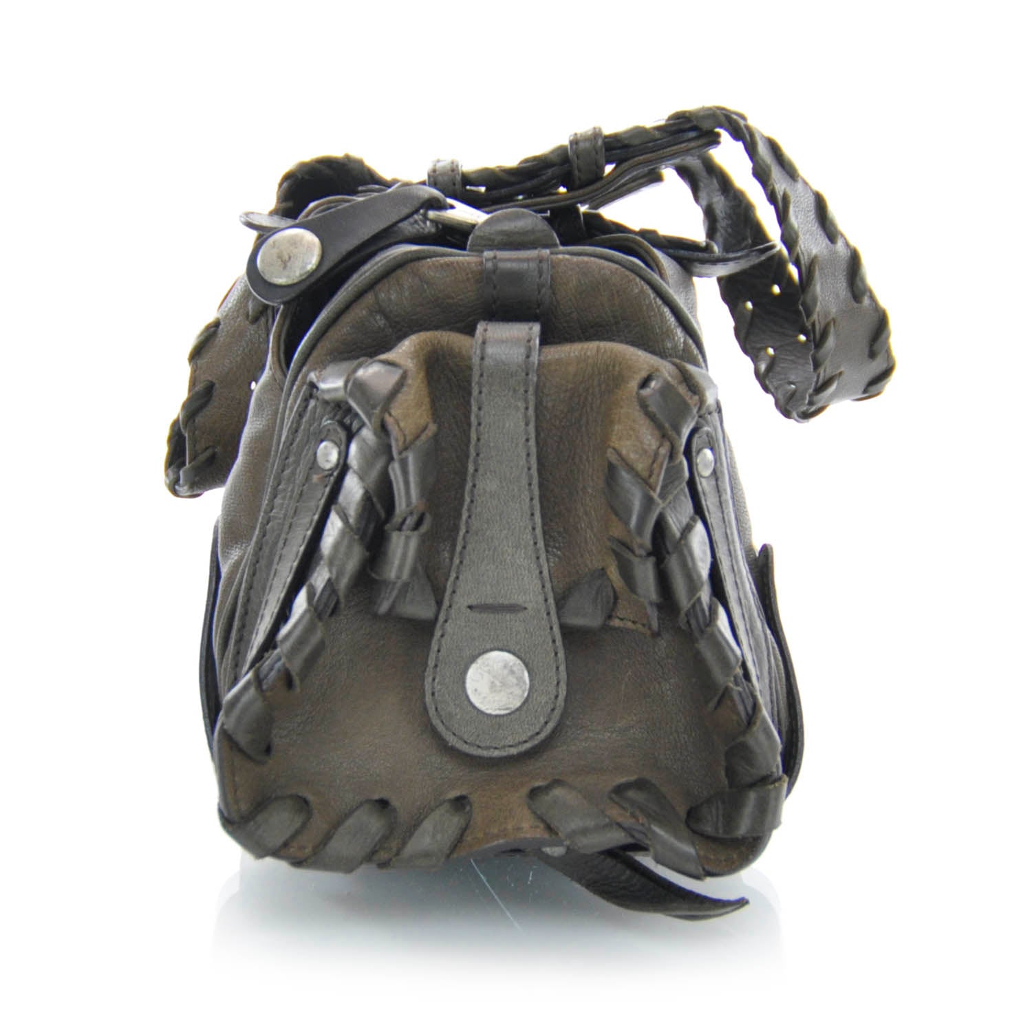 Chloe Calfskin Silverado Shoulder Bag Grey 5 of 9