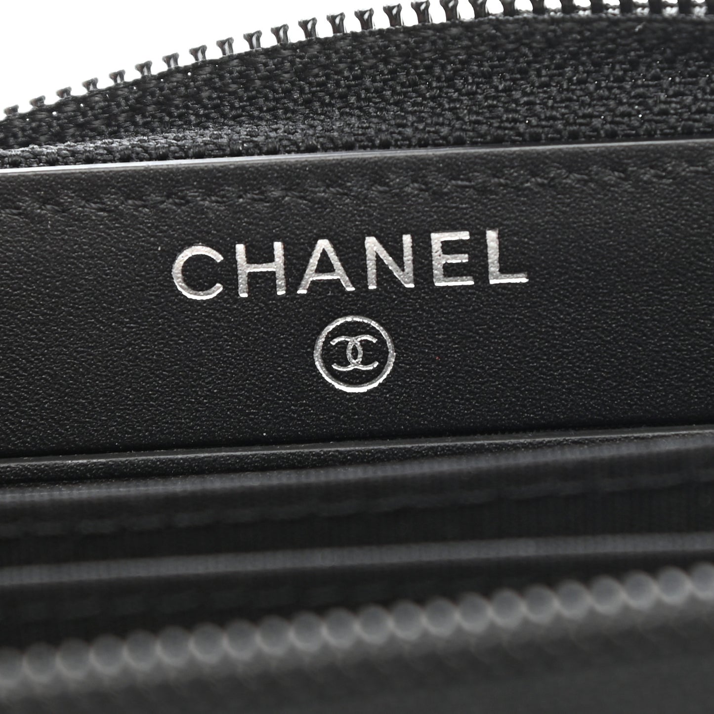 Caviar Patent Timeless Zip Around Wallet Black