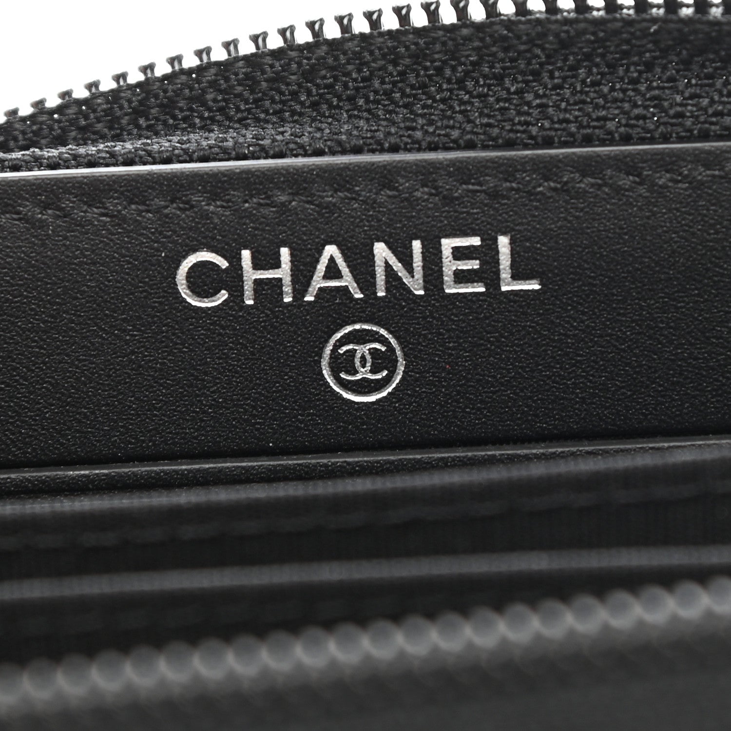 Chanel Caviar Patent Timeless Zip Around Wallet Black 6 of 8