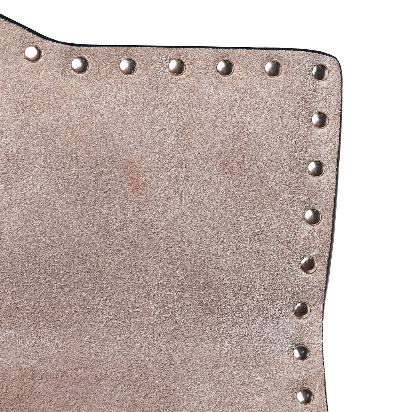 Grained Calfskin Rockstud Top Handle Flap Shoulder Bag Poudre