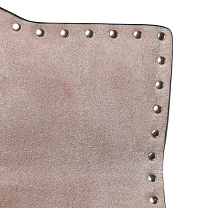 Valentino Garavani Grained Calfskin Rockstud Top Handle Flap Shoulder Bag Poudre 6 of 14