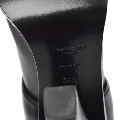 Saint Laurent Seta Calfskin Knee High Boot 36.5 Black 6 of 8