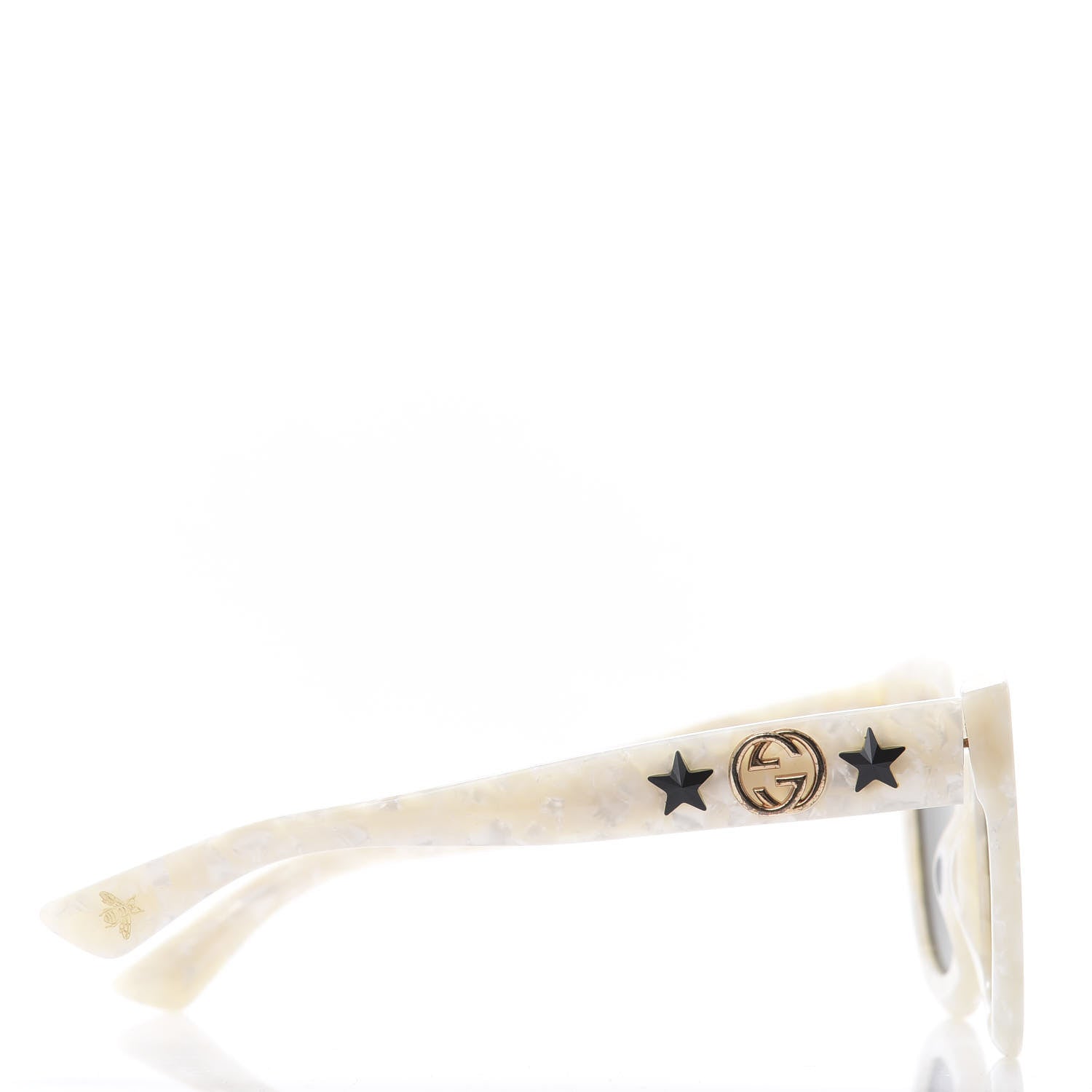 Gucci Round Frame Star Sunglasses GG0208S White 3 of 8