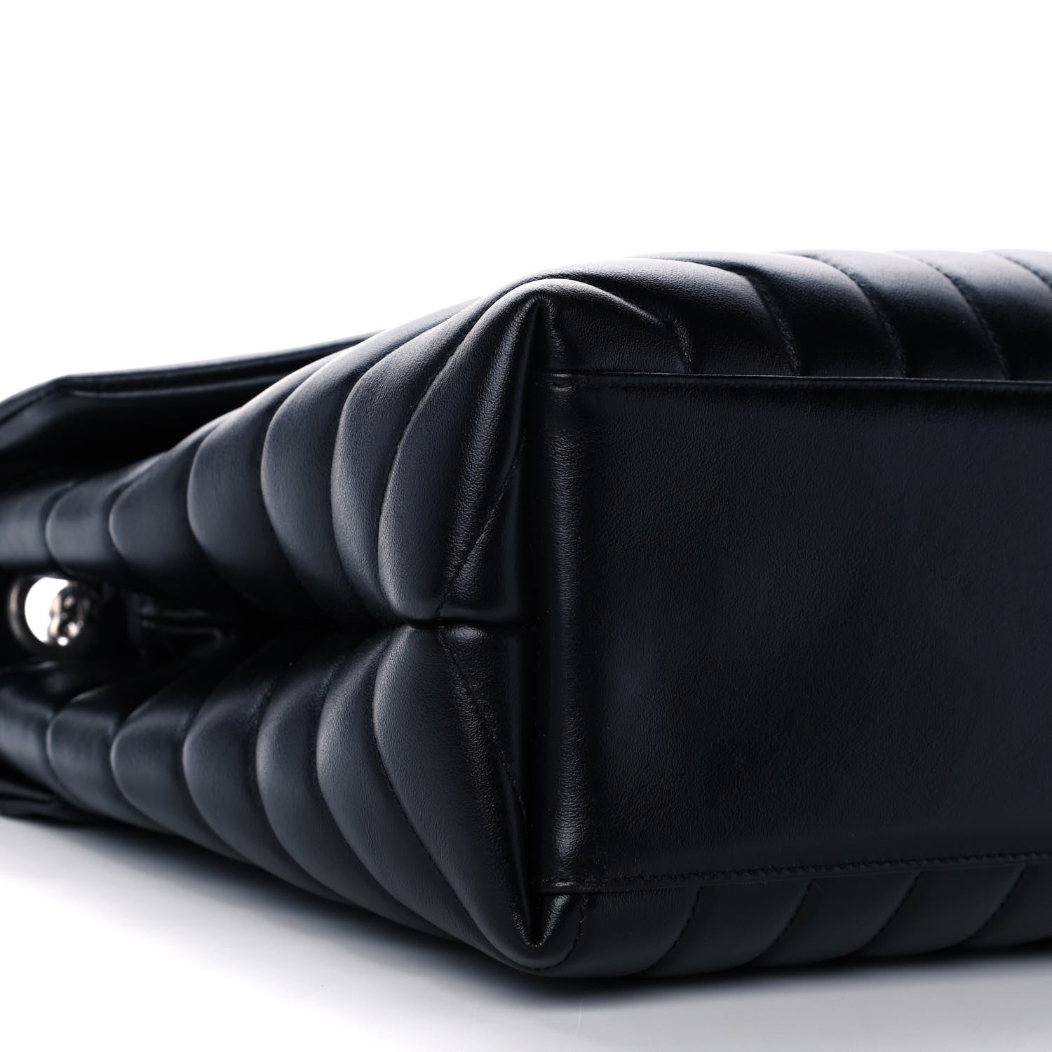 Saint Laurent Calfskin Y Quilted Monogram Medium Loulou Chain Satchel Black 10 of 12