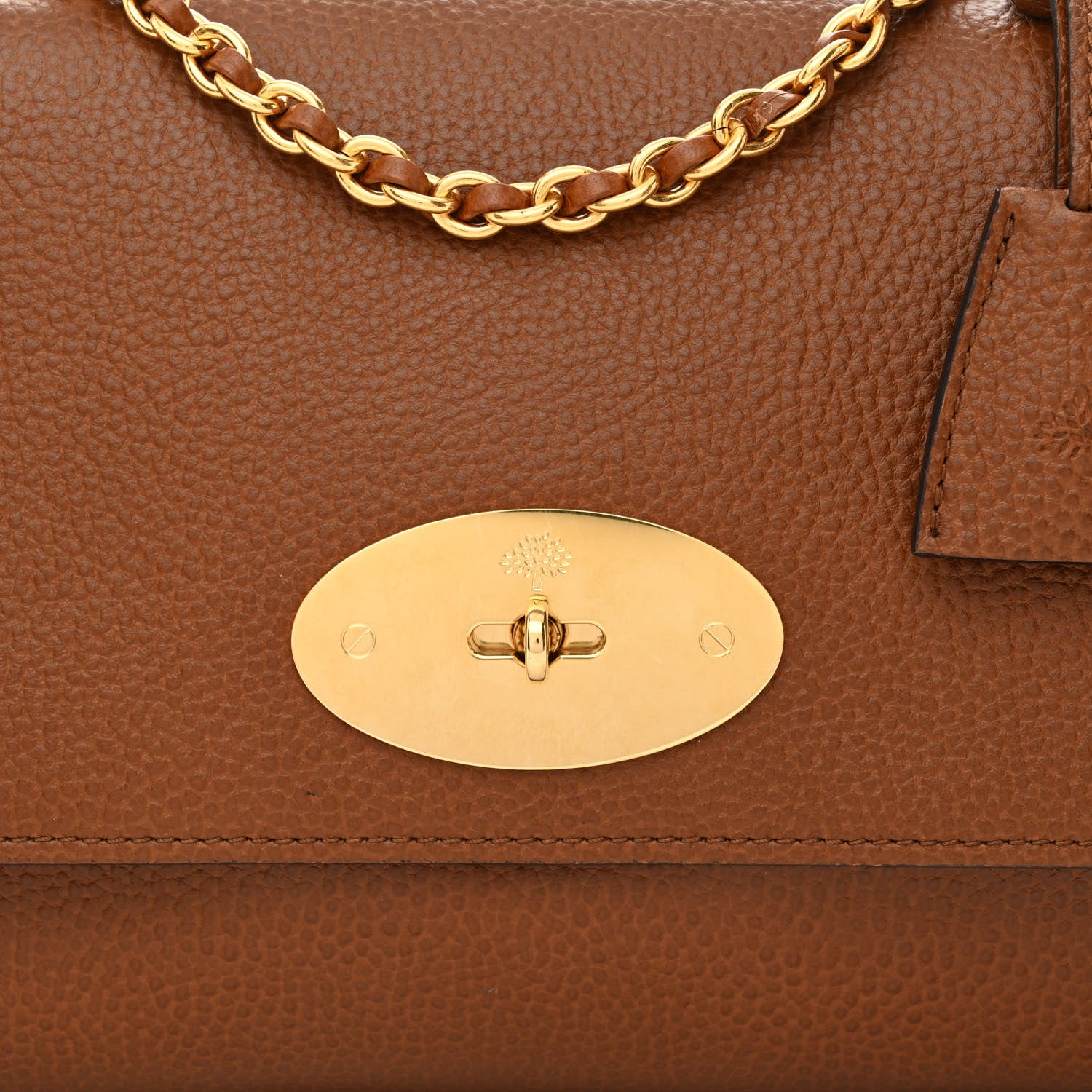 Mulberry Small Classic Grain Calfskin Medium Lily Flap Oak 8 of 10