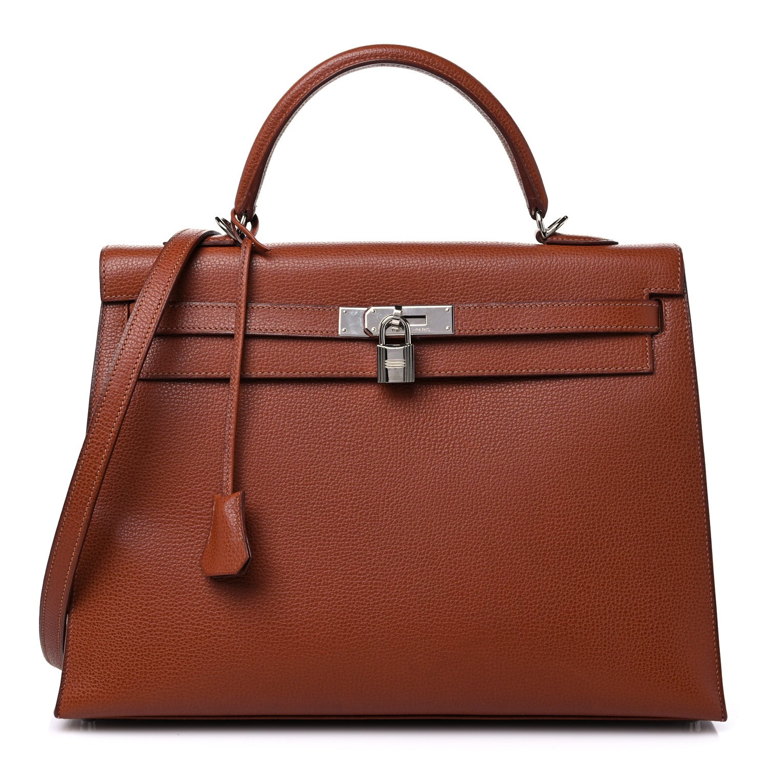 Hermes Vache Liegee Kelly Sellier 35 Noisette 1 of 13
