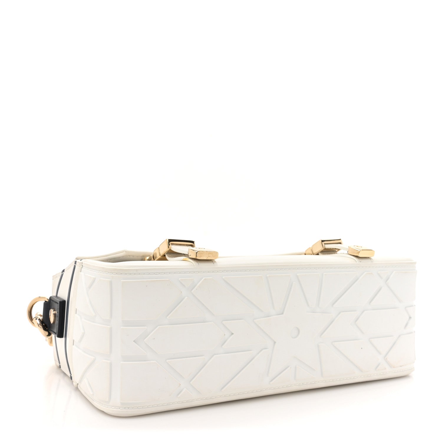 Christian Dior Smooth Calfskin Diorcamp Bag White Blue 4 of 19