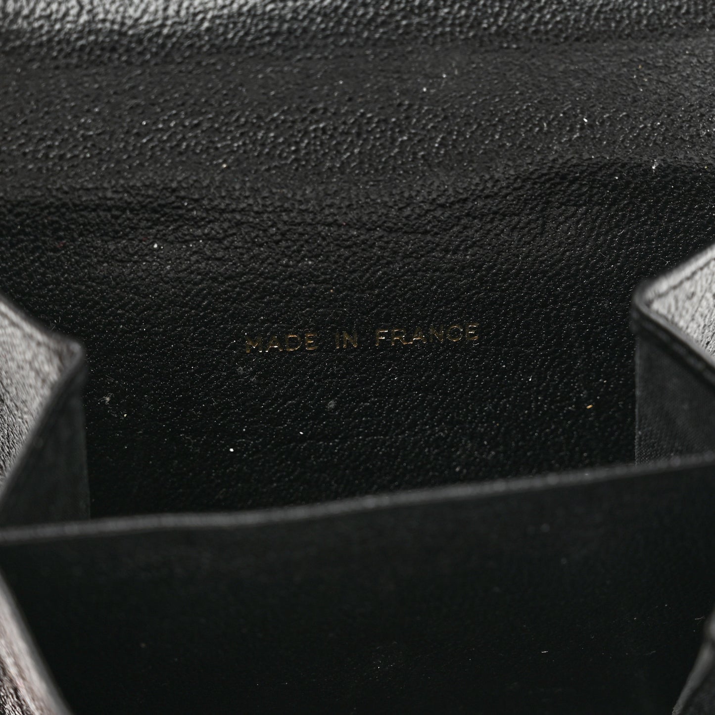 Goatskin Compact Double Sided Wallet Black