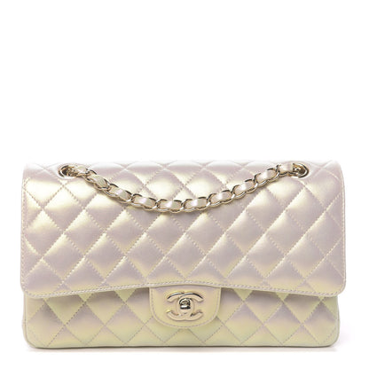 Chanel Iridescent Lambskin Quilted Medium Double Flap Ivory 1 of 10