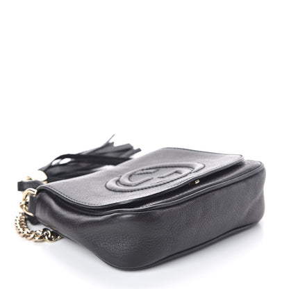 Gucci Pebbled Calfskin Small Soho Flap Crossbody Black 4 of 8