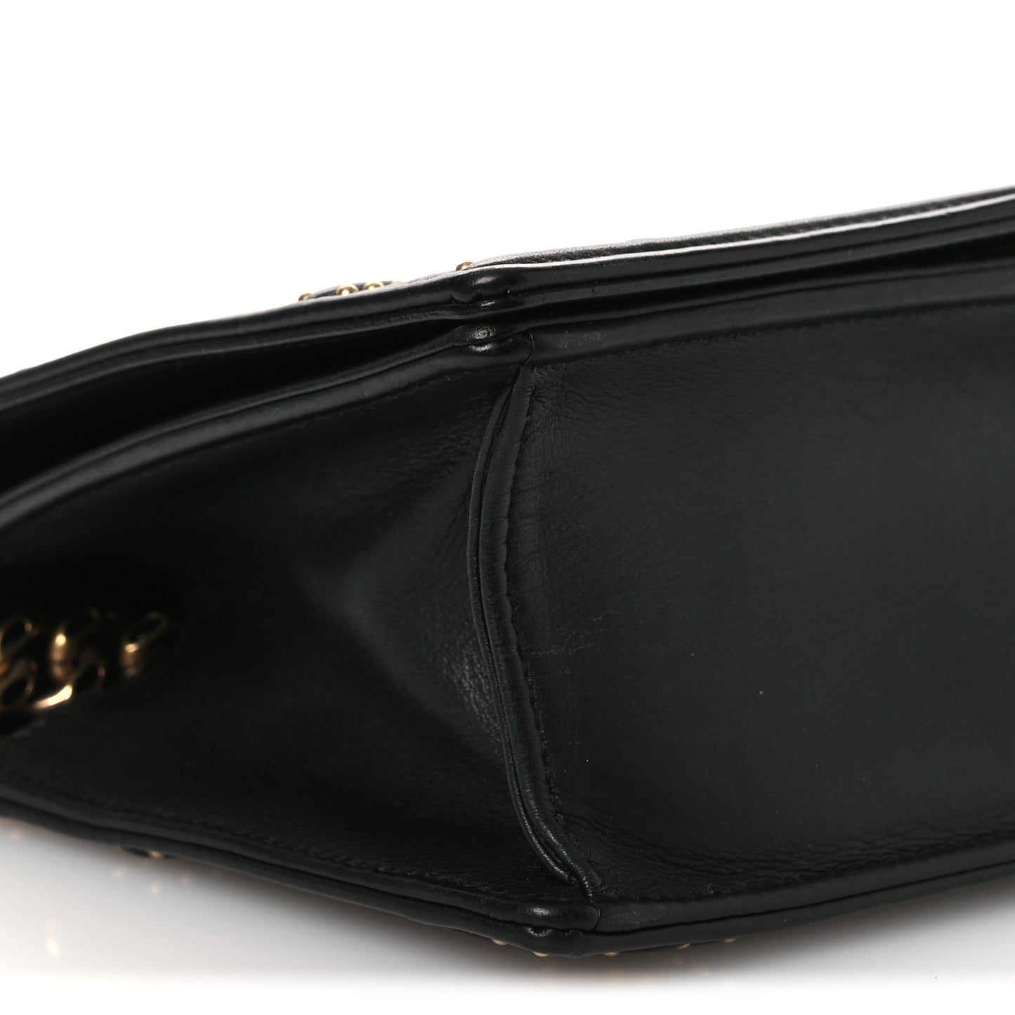 Lambskin Studded Medium Diorama Flap Bag Black