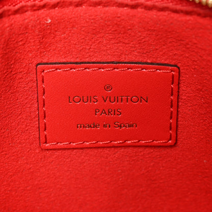 Louis Vuitton Denim Monogram Patchwork City Pouch Blue Rouge 6 of 7