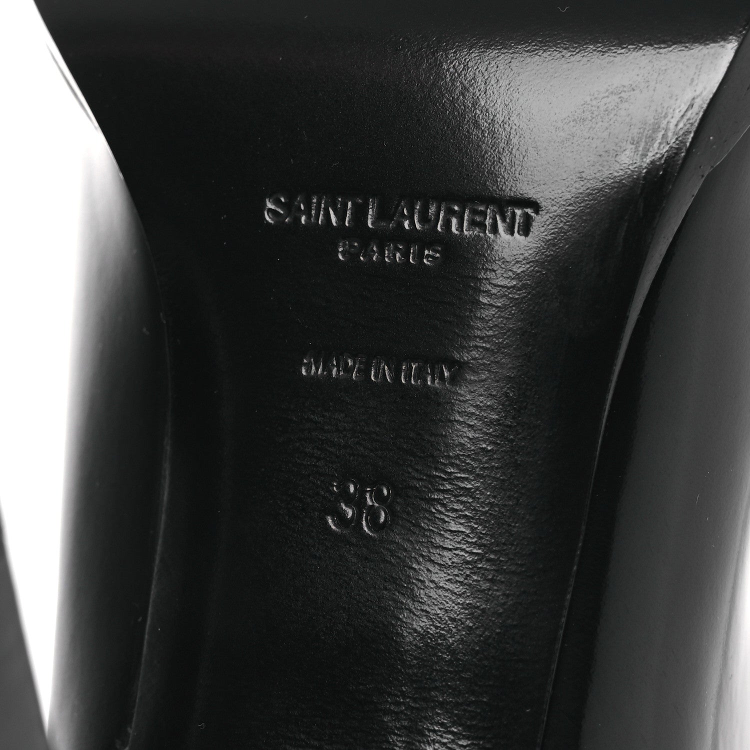 Saint Laurent Vitello Marilyn Nina 95 Knee High Boots 38 Black 8 of 11