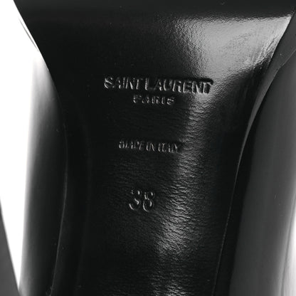 Saint Laurent Vitello Marilyn Nina 95 Knee High Boots 38 Black 8 of 11