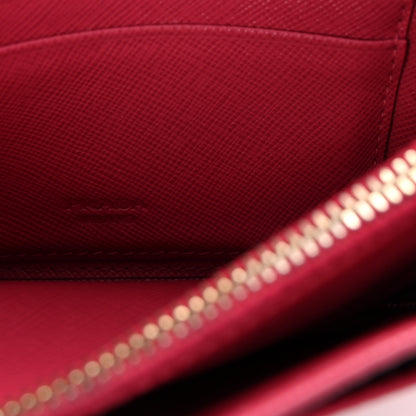 Prada Saffiano Metal Wristlet Peonia 6 of 8