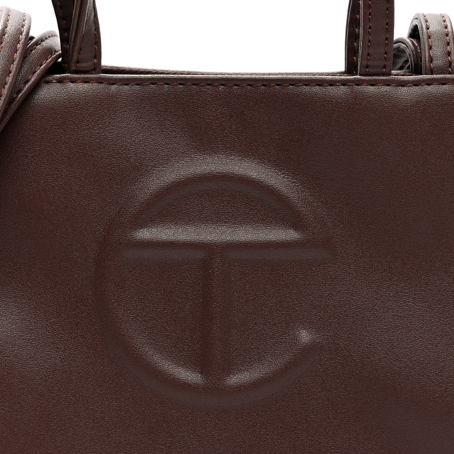 Vegan Leather Small Shopping Bag Chocolate