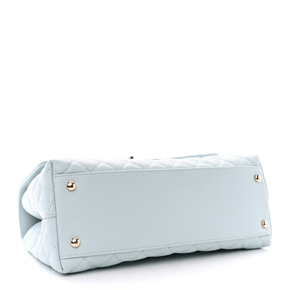 Chanel Caviar Quilted Small Coco Handle Flap Light Blue 5 of 12