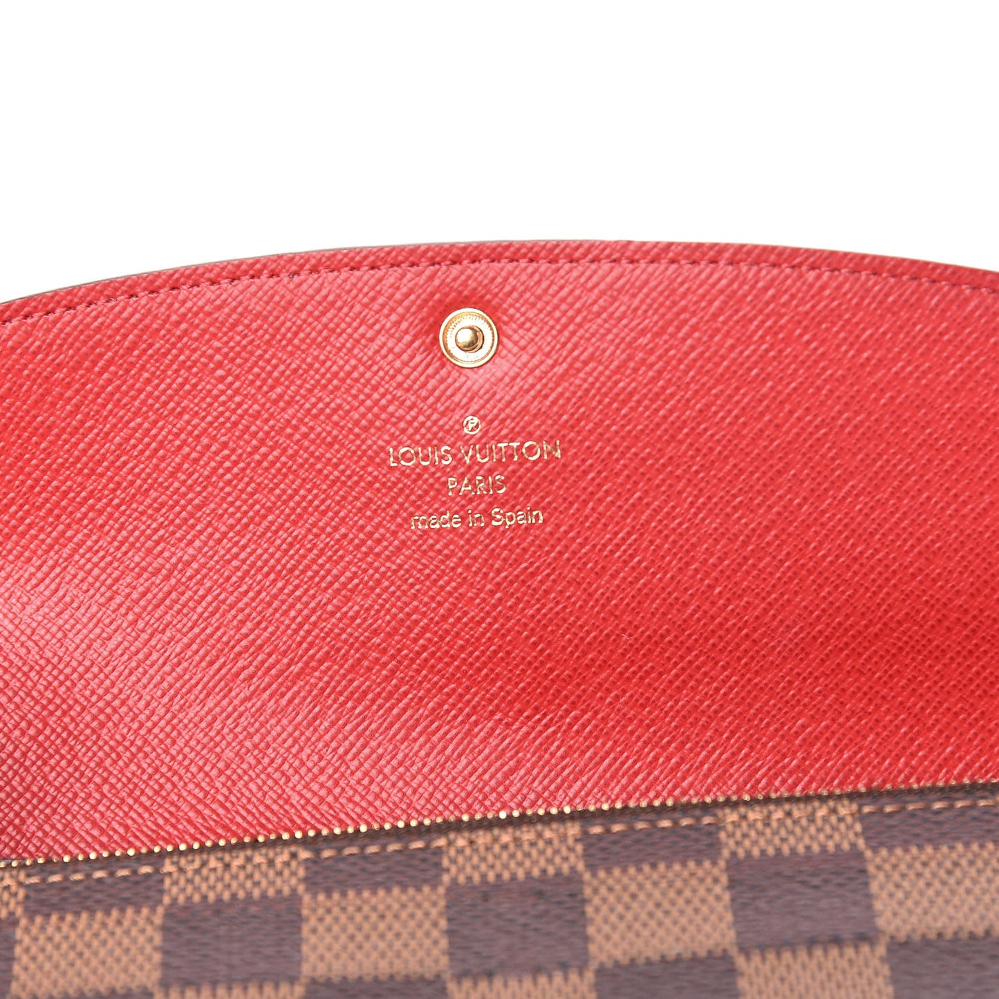 Damier Ebene Emilie Wallet Red