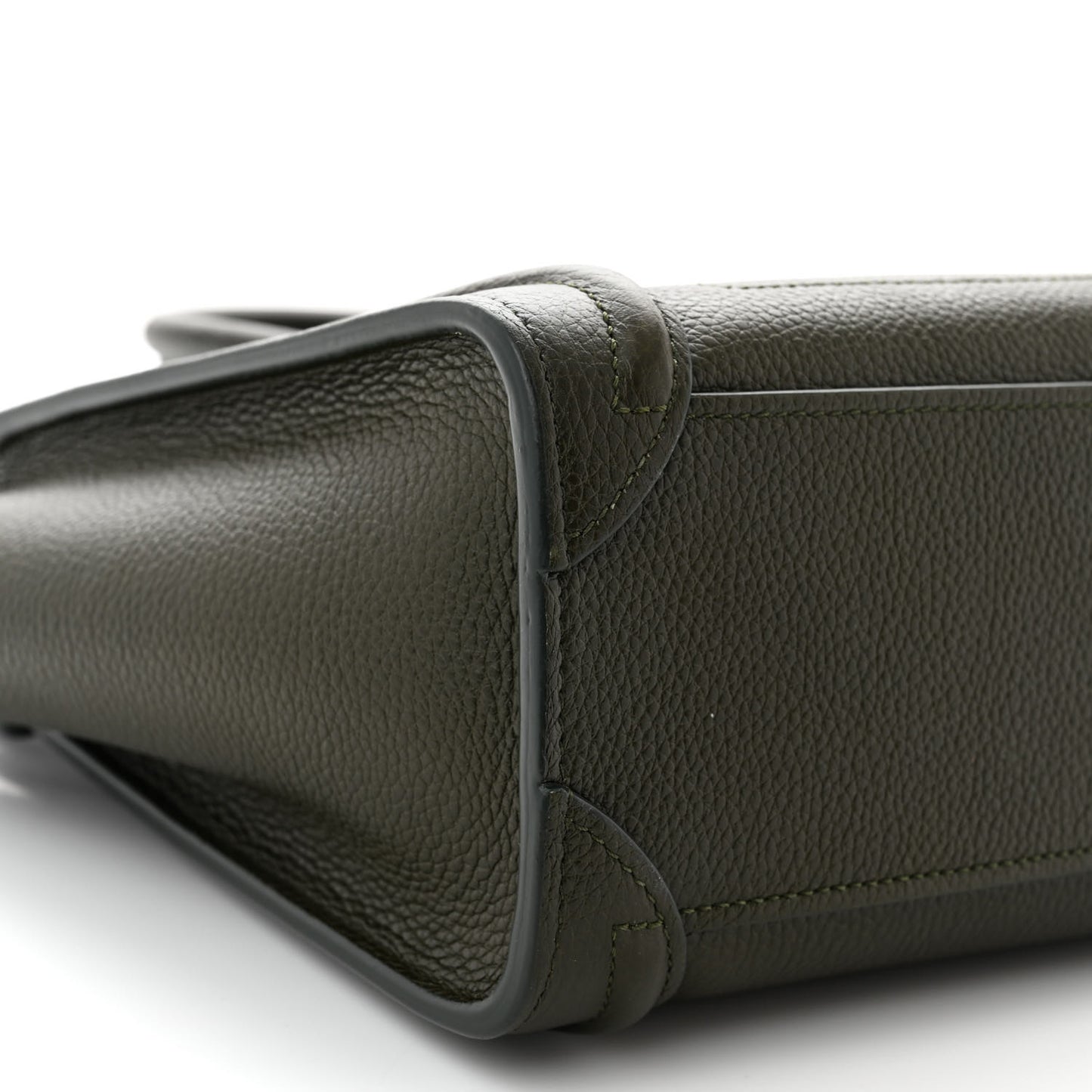 Drummed Calfskin Nano Luggage Khaki