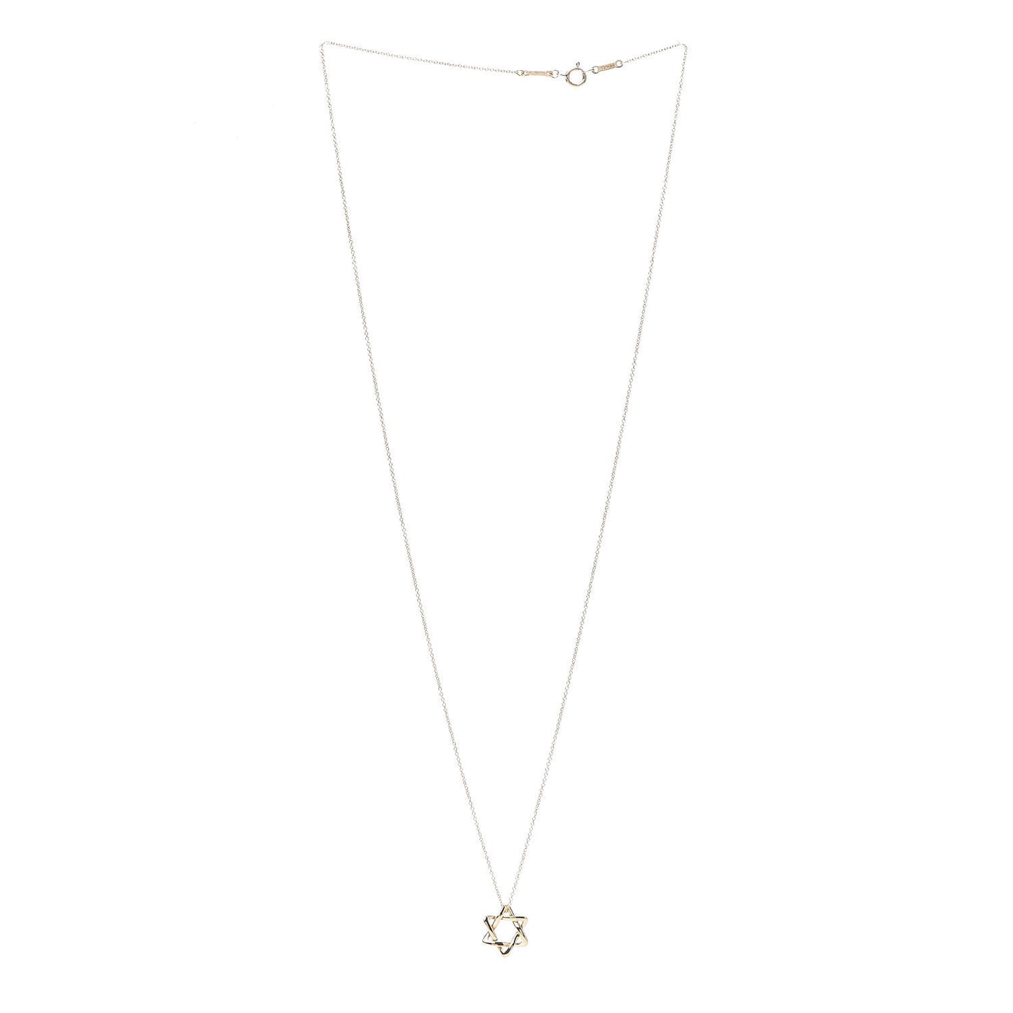 18K Yellow Gold 12mm Elsa Peretti Star of David Pendant Necklace