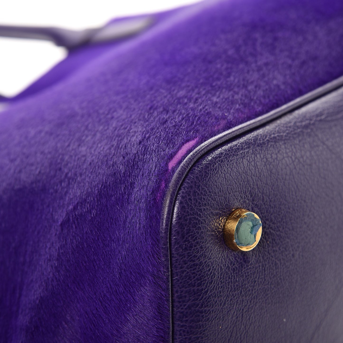 Calf Hair Medium Jennifer Trapeze Tote Purple