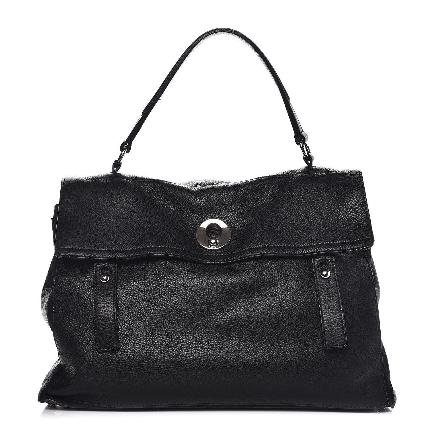 Saint Laurent Calfskin Canvas Large Muse Two Black 1 of 13