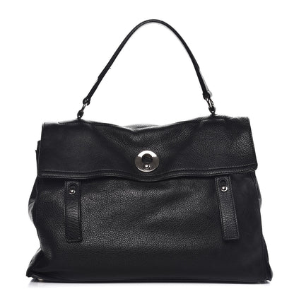 Saint Laurent Calfskin Canvas Large Muse Two Black 1 of 13