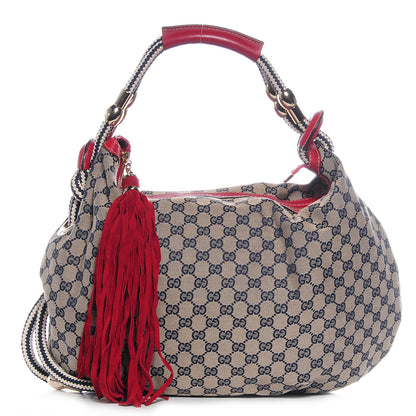 Gucci Monogram Acapulco Medium Hobo Navy 1 of 7