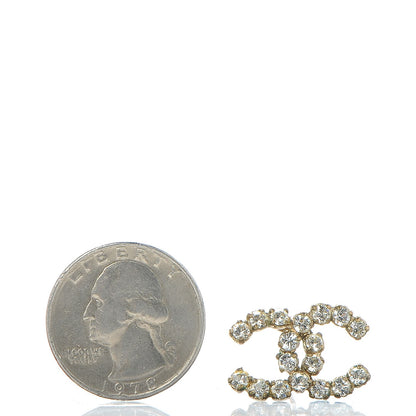 Chanel Crystal CC Earrings Gold 2 of 5