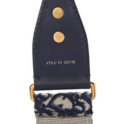 Christian Dior Oblique Studded Shoulder Strap Blue 6 of 7