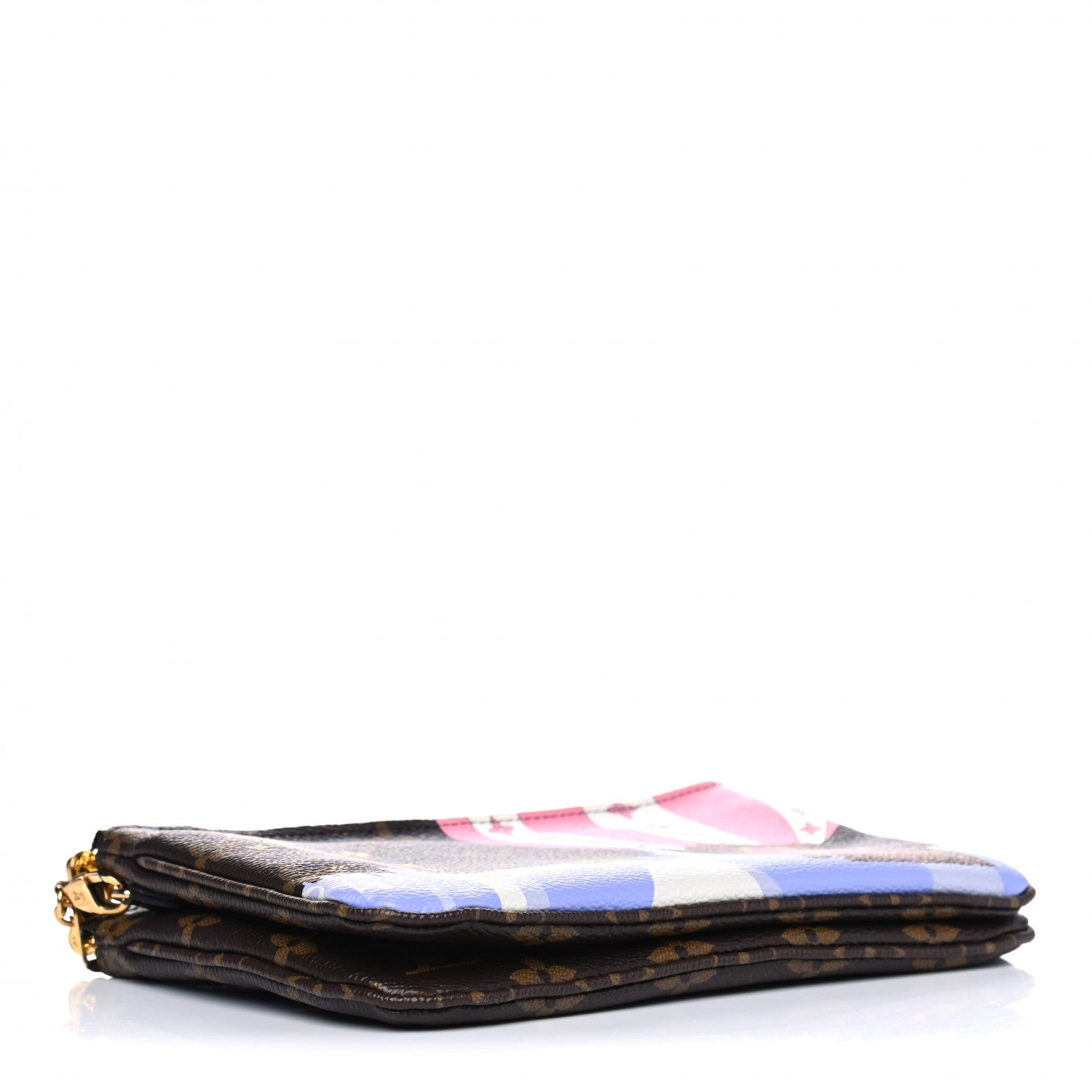 Louis Vuitton Monogram 2019 Christmas Animation Double Zip Pochette 3 of 6