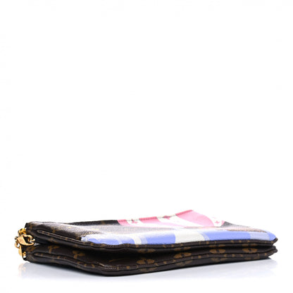 Louis Vuitton Monogram 2019 Christmas Animation Double Zip Pochette 3 of 6
