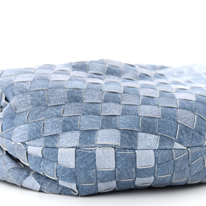 Bottega Veneta Nappa Denim Effect Intrecciato Teen Jodie Hobo Denim 9 of 11