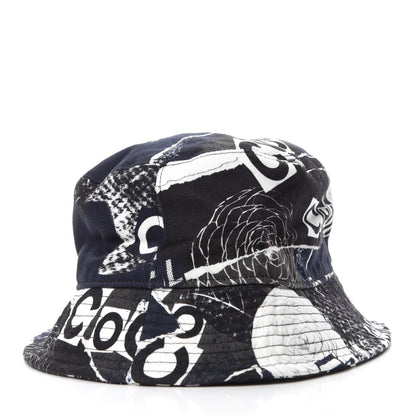 Chanel Cotton Coco Print Bucket Hat M Navy Black White 4 of 7