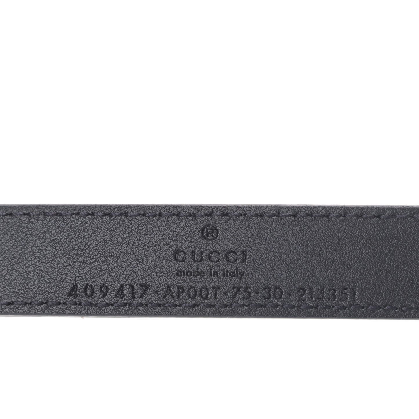 Calfskin Double G 20mm Belt 75 30 Black