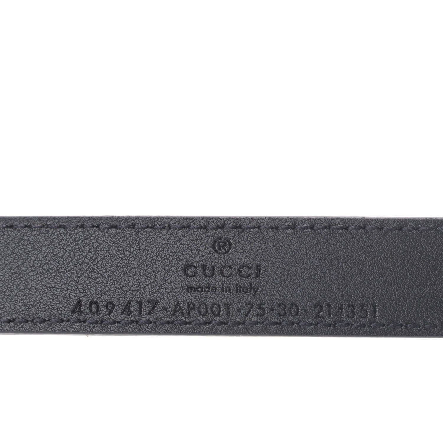 Gucci Calfskin Double G 20mm Belt 75 30 Black 3 of 5