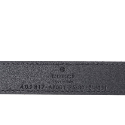 Gucci Calfskin Double G 20mm Belt 75 30 Black 3 of 5