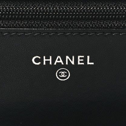 Chanel Lambskin Quilted Wallet On Chain WOC Black 6 of 12