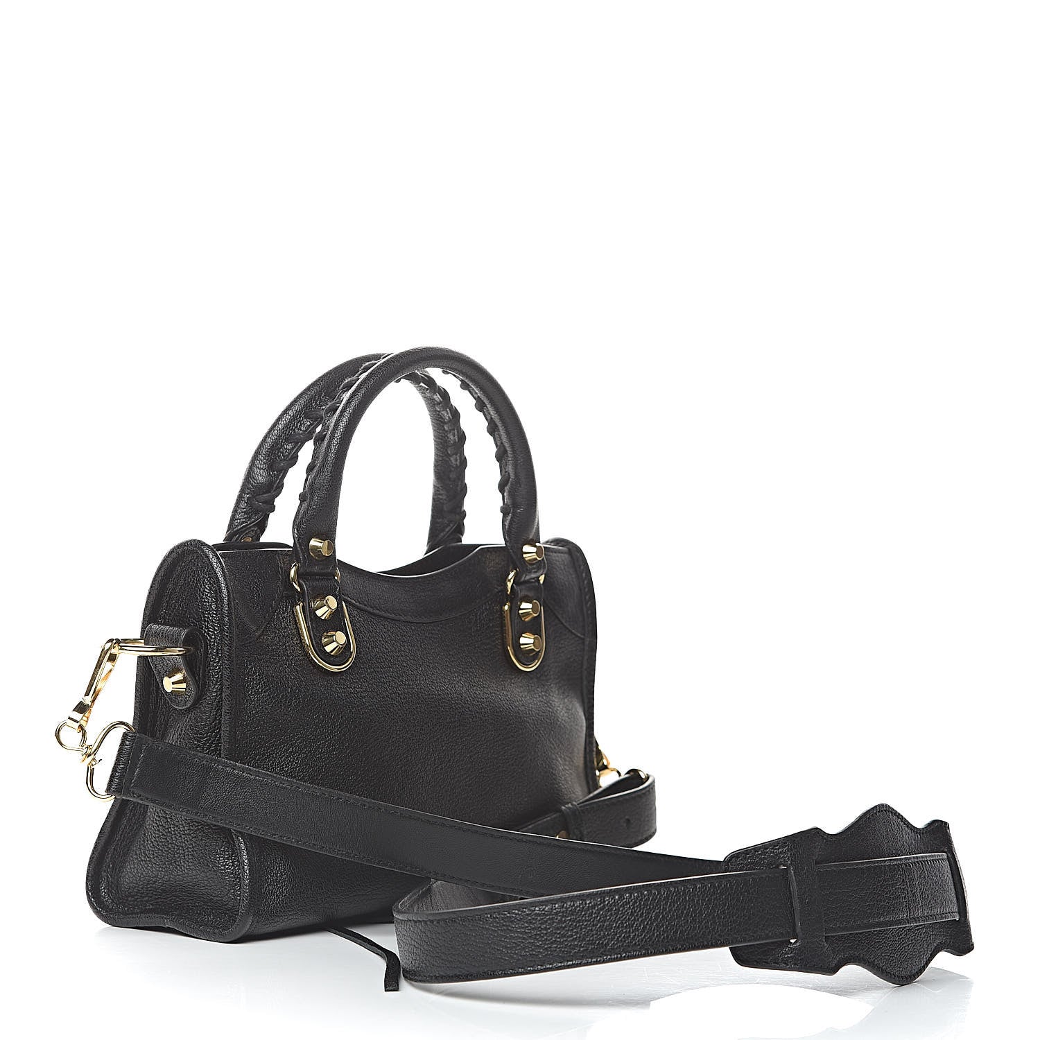 Balenciaga Chevre Gold Metallic Edge Hardware Mini City Black 3 of 9