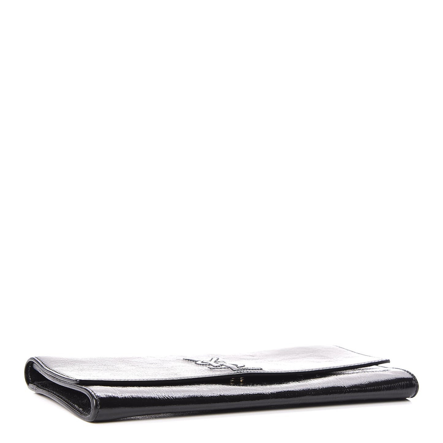 Textured Patent Monogram Small Belle De Jour Clutch Black