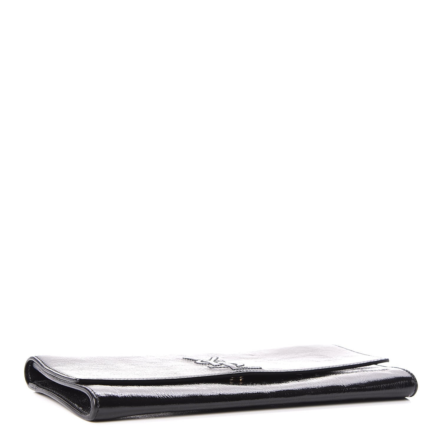 Saint Laurent Textured Patent Monogram Small Belle De Jour Clutch Black 4 of 10