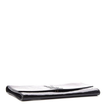 Saint Laurent Textured Patent Monogram Small Belle De Jour Clutch Black 4 of 10
