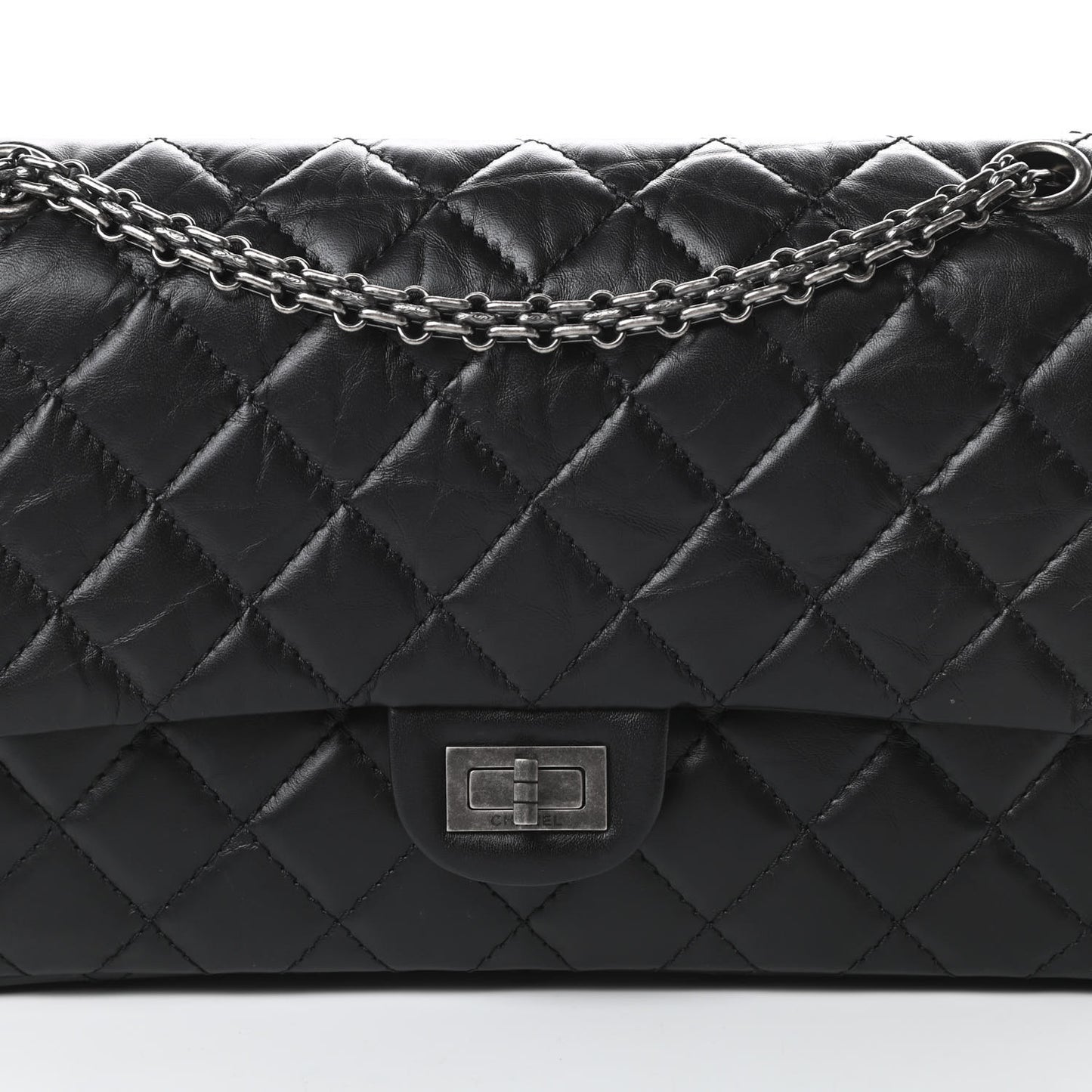 Aged Calfskin Quilted 2.55 Reissue 226 Black