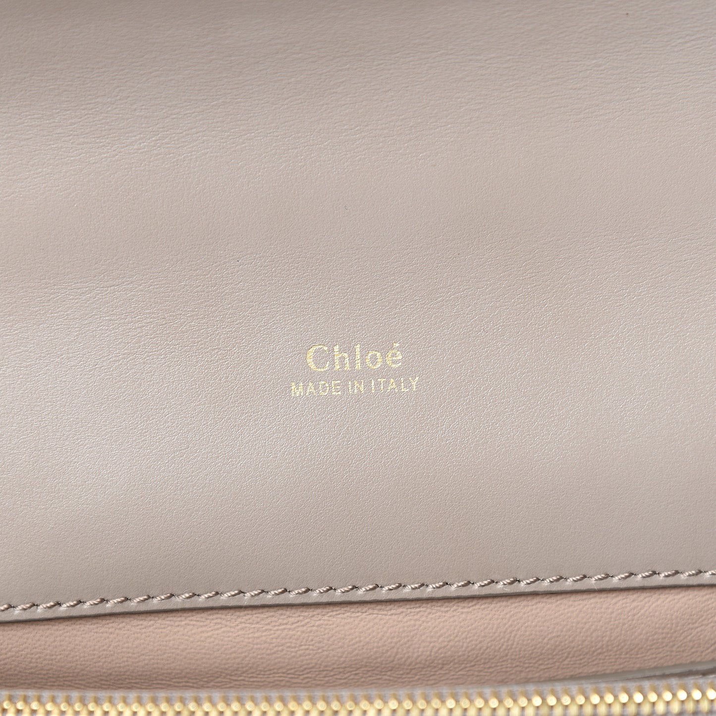 Shiny Goatskin Calfskin Aby Chain Shoulder Bag Motty Grey