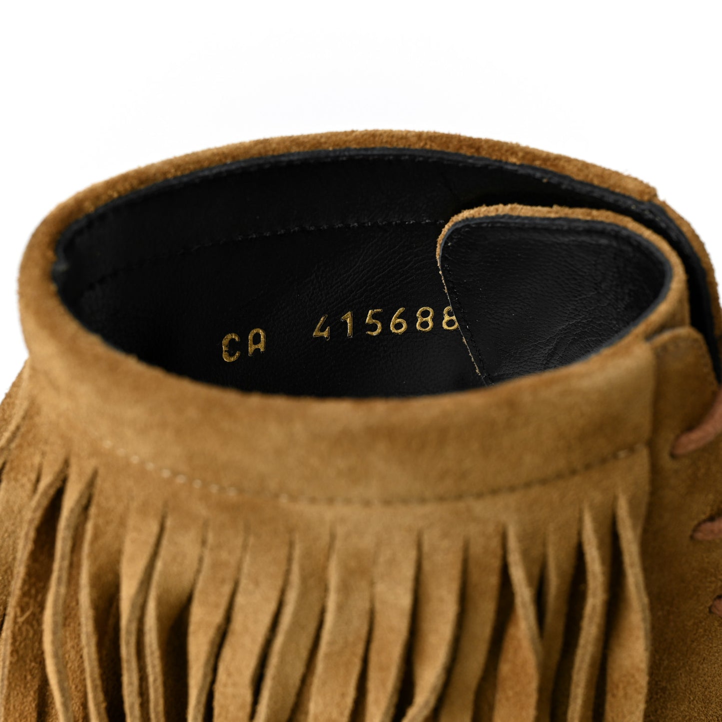 Suede Babies 90 Fringe Ankle Boots 38 Light Tan